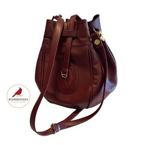 Vintage Cartier Le Must de Cartier Bucket Bordeaux Leather Shoulder Bag